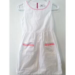 Girls Vineyard Vines White Cotton Sleeveless Dress Size 10